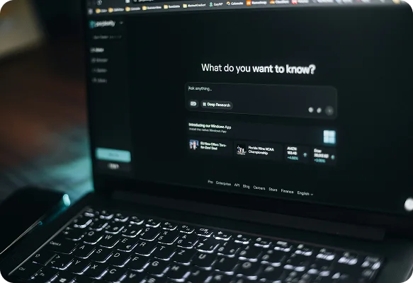 ChatGPT ads interface on a laptop screen