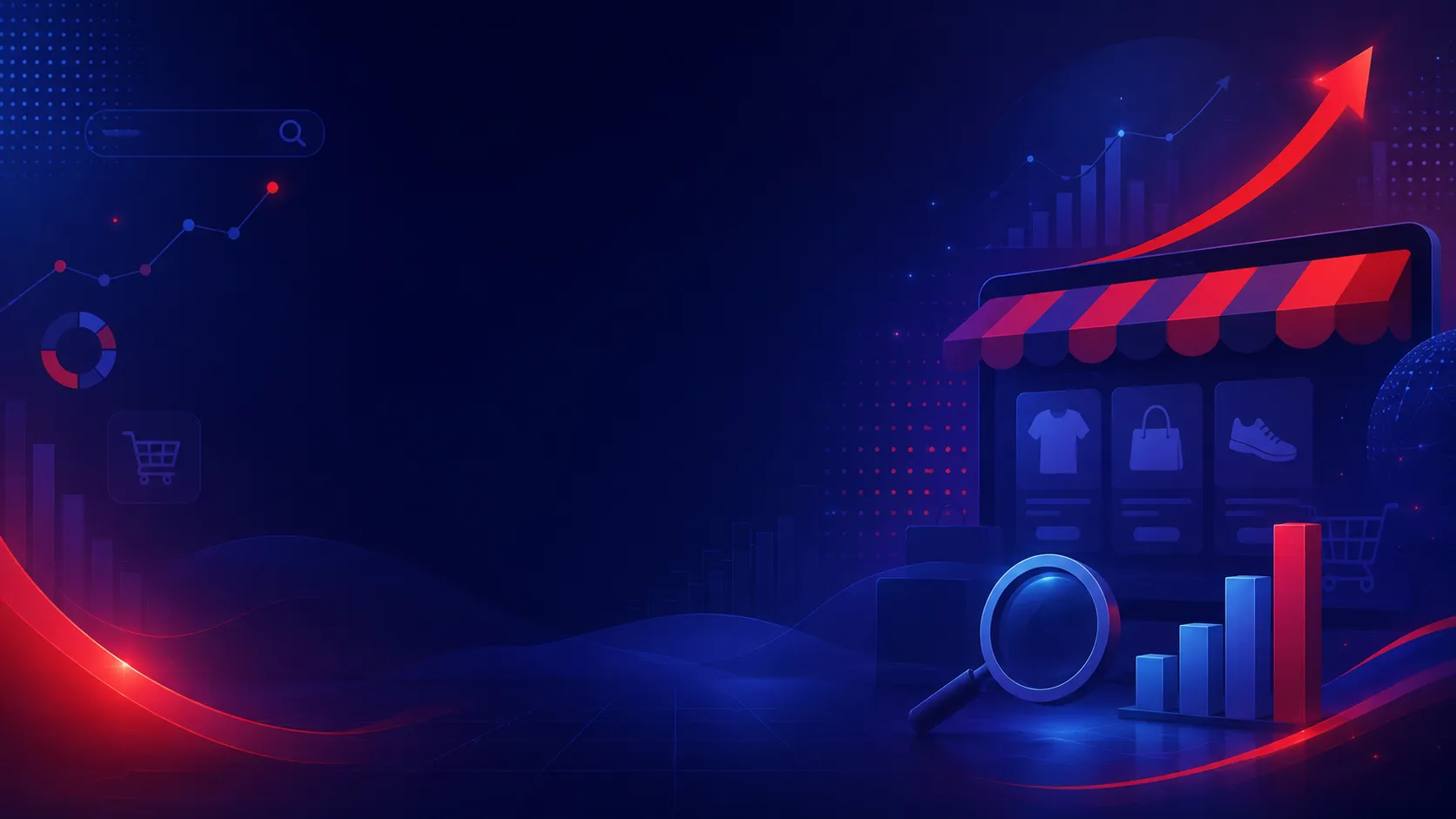 Online store and retail illustration — eCommerce SEO agency for online stores