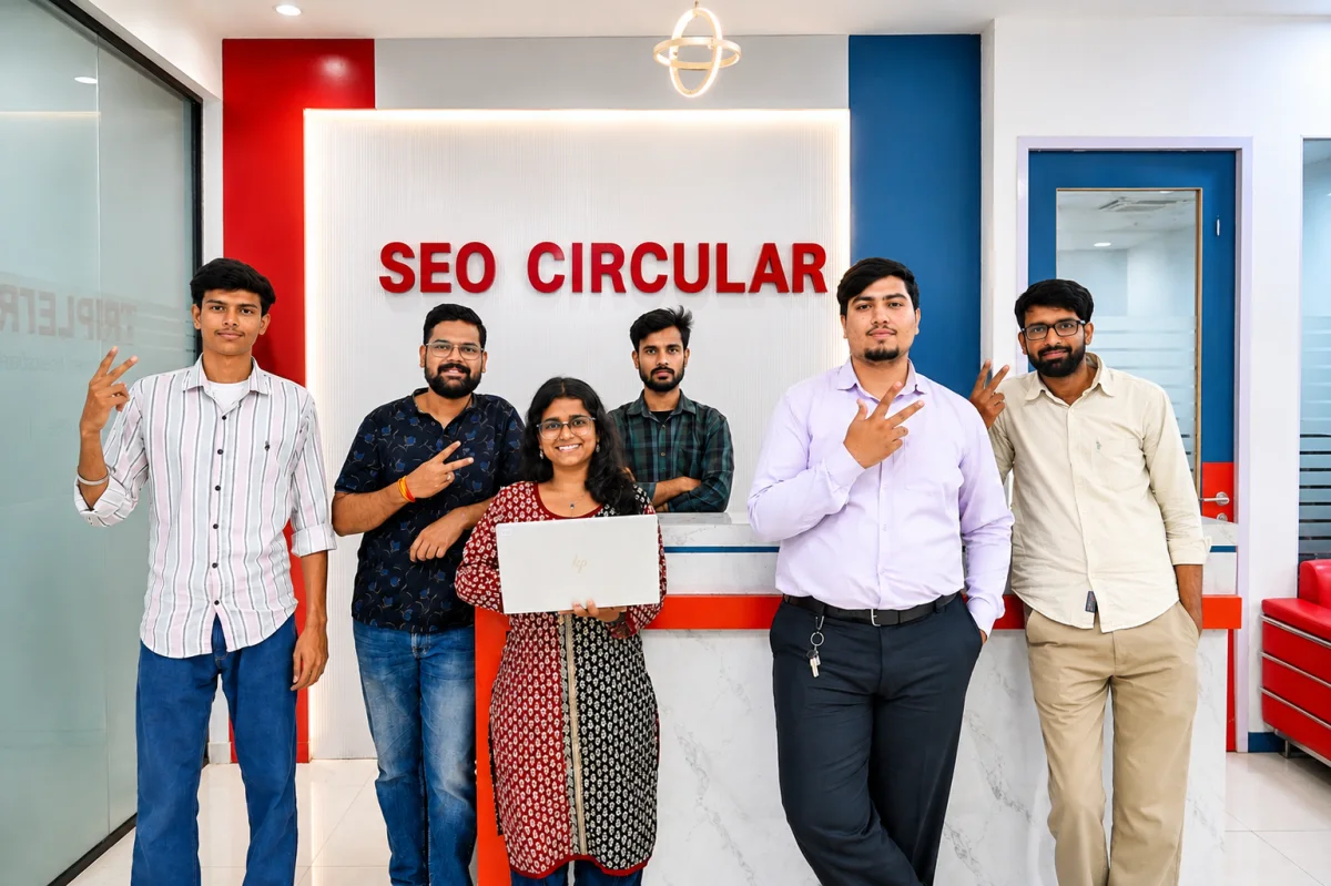 The SEO Circular team at our head office reception