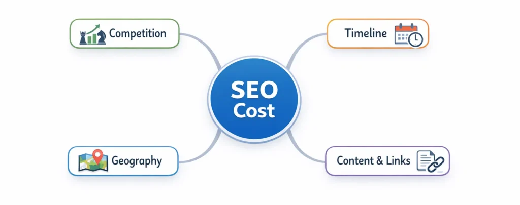 What affects the cost of SEO