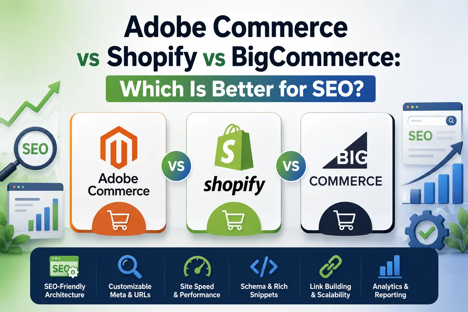 Adobe Commerce vs Shopify vs BigCommerce: Which Is Better for SEO?