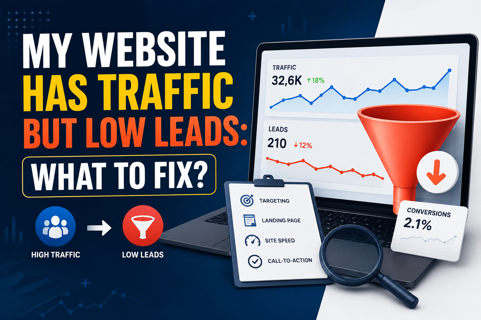 My Website Has Traffic But Low Leads: What to Fix? 
