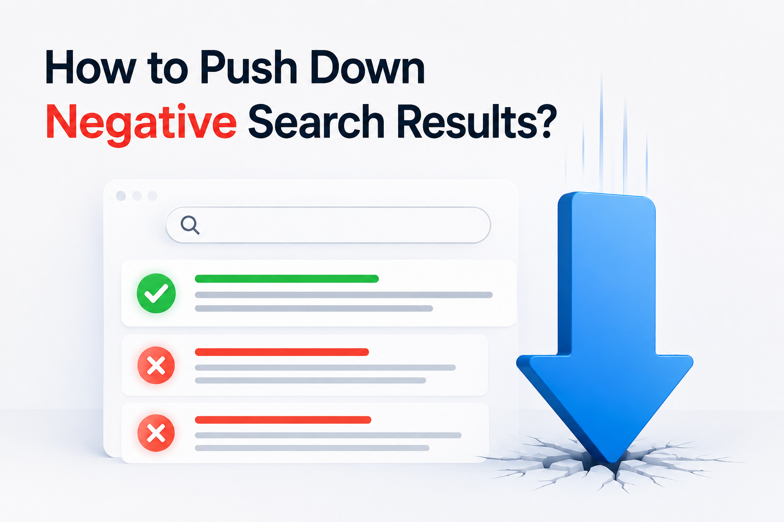 How to Push Down Negative Search Results? 